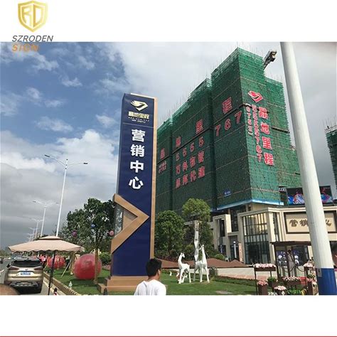 Campus Hospital Roadside Car Led Directional Message Totem Wayfinding Illuminated Pylon Signboard