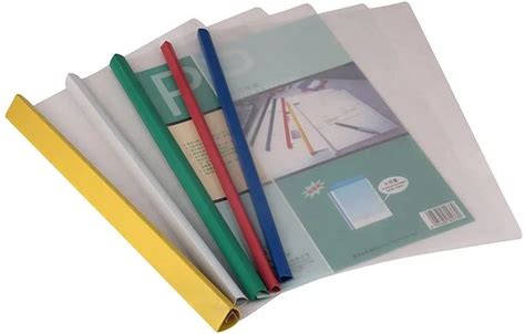Presentation Document PP Plastic File Folder Slide Bar Report Cover Rod Clamp Folder