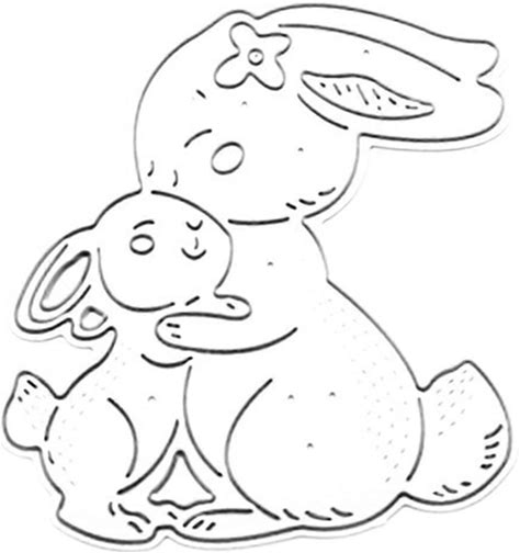 Animal Rabbits Die-Cut Bunny Cutting Dies For DIY Paper-Craft Embossing Mold Stencils Scrapbooking Photo Frame-Decor Multicolor