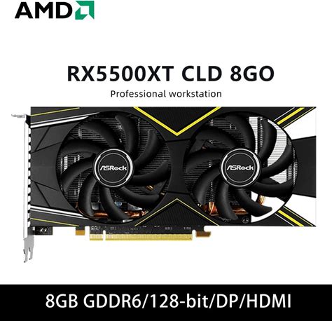 AMD Radeon PRO W6400 GPU 4GB GDDR6 & ASROCK RX 5500XT CLD 8GO 8GB GDDR6 128Bit RX5500XT HDMI 2.0B