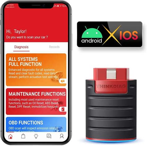 Thinkcar Thinkdiag New Verions Full Software OBD2 Scanner TPMS Diagnostic Tool 15 Reset Service With 1 Year Free Update