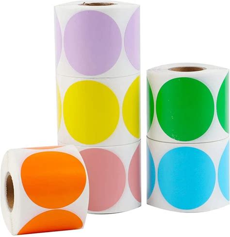 Custom Circle Thermal Sticker Labels Self-Adhesive Round Direct Thermal Labels Multi-Purpose Sticker Labels