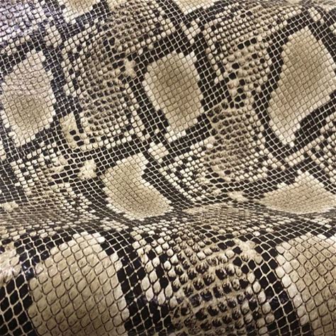 Custom Made Snake Textured Genuine Leather Hide Python Print Cowhide Real Snake Skin