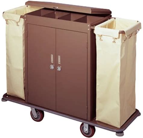 High Quality Hotel Room Service Trolley Wholesale Lockable Door Maid Cart For Housekeeping Guest Room Service Cart