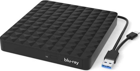 Portable External Blu Ray Drives USB3.0 Type-C, BD-Combo Optical Drives,CD DVD-/+RW Burner For Laptop PC Desktop Windows 11 Mac