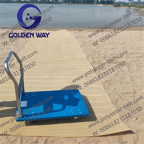 Easy To Installation 100% Recycled Polyester Beach & Ground Accessiblity Mata For Wheelchair