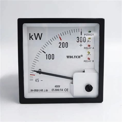 Analog Panel 96mm 300KW Overload And Reverse Power Relay Power KW Meter Indicator Marine Electrical Measuring Instrument Cost