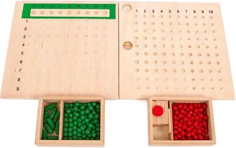 Montessori Math Real Wood Material Multiplication And Division Board Montessori Toys