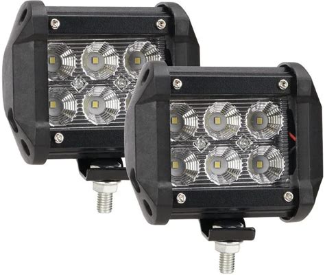 Auto Lighting System Motorcycle Led Light Car LED Bar Work Light 18W Flood Lamp For Car SUV Off Road For Jeep Truck Boat