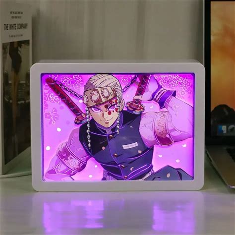 Gift Anime Light Box Demon Slayer Uzui Tengen Figure Nezuko Tanjiro Anime Manga Itachi Action Figure Gojo Satoru Anime Light Box