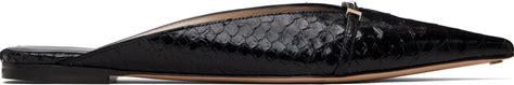 TOM FORD ブラック Printed Python Julianne フラットミュール