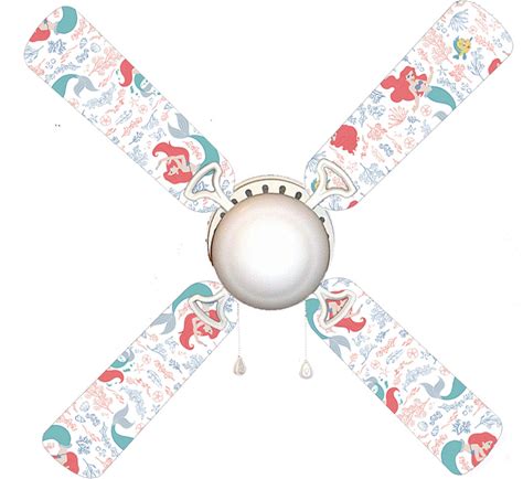Little Mermaid 42" Ceiling Fan And Lamp