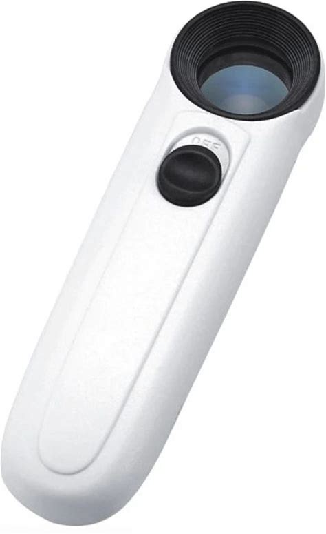 40X 3.5mm LED Light Magnifying Glass Loupe Handheld Microscope Magnifier Illuminated Lamp For Circuit Boards Hallmarks Jewelry