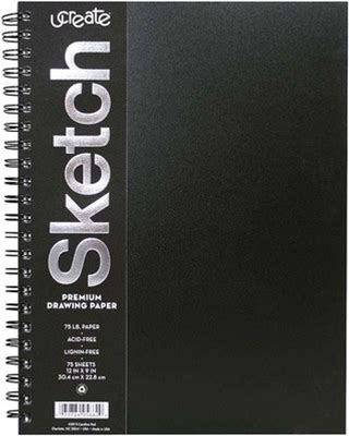 U-Create Sketch Book - Premium Drawing Paper 12"X19" 75 Sheets