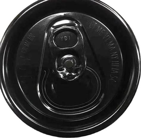 Black Color 200 202 206 SOT PRT Aluminum Can Lids With Carving Wards And RQ Code Color Ring Pull Tab For Easy Open Can