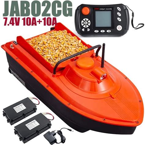 EU German Warehouse Orange JABO2CG 7.4V10A2 Two Battery Backpack Bag Fish Finder Sonar Gps Fishfinder Carp Fishing Rc Bait Boat