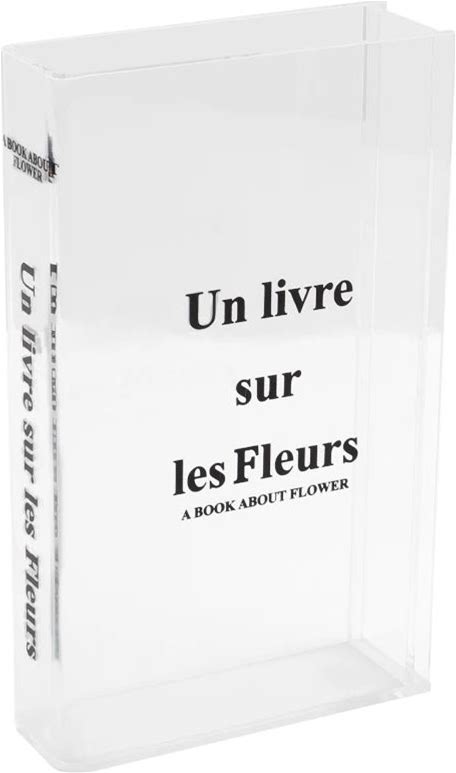 Factory Custom Transparent Acrylic Book Flower Box Custom Text Desktop Flower Box Book Vase For Flowers