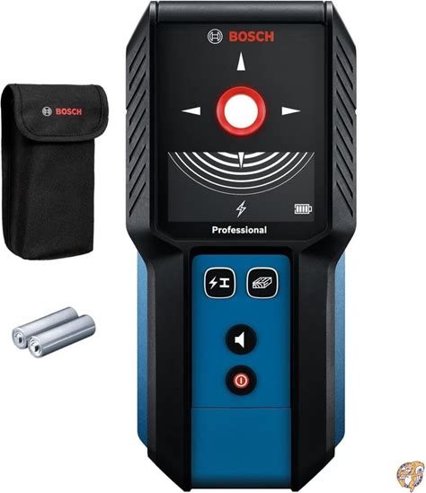 BOSCH (ボッシュ) GMS120-27 ウォールスキャナーとスタッドファインダー、壁の後ろの木材、金属、ライブワイヤーを検出 - 単三電池2本とポーチ付き