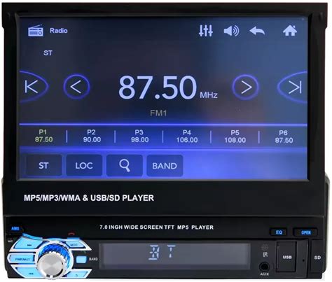 7 Inch 1 Din Manual Retractable Screen Android Car Radio Radio Touch Screen Car Dvd Player