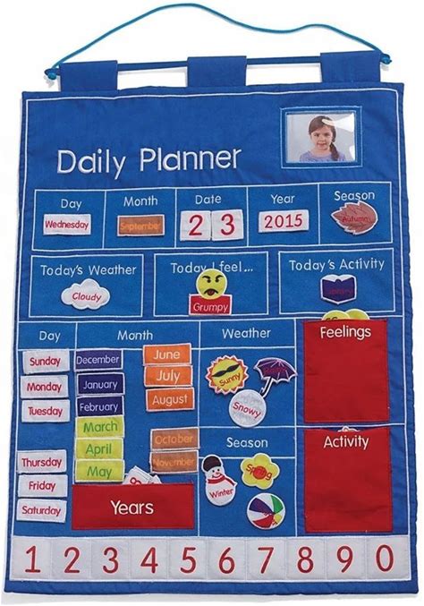 Classroom Student Calendar Weather Pocket Chart &Teaching Chart With Education Pocket Chart