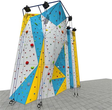 Pokiddo Customized Sports Large Indoor And Outdoor Trampoline Park Boulder Rock Climbing Wall Panels For Kids And Adults