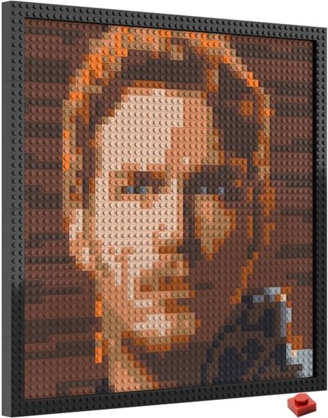 MOC Creator Building Blocks Pixel Painting 31198 Pixel Art Brick Portrait Picture 48X48 Plate With 1X1 Brick Mural Decoration