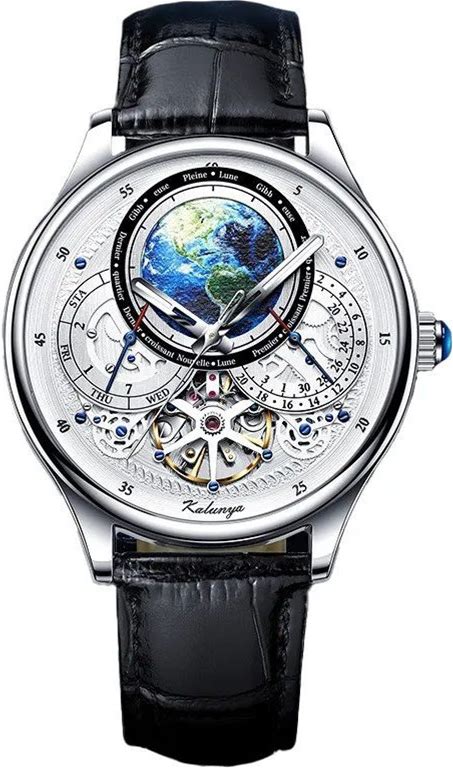 Louis Juren Live Hot Selling Mechanical Watch Hollow Automatic Mechanical Watch Waterproof Leisure Leather Watch Men