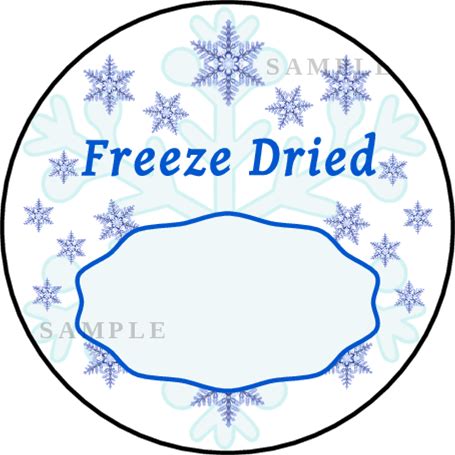 Freeze Dried Food Labels Stickers Tags