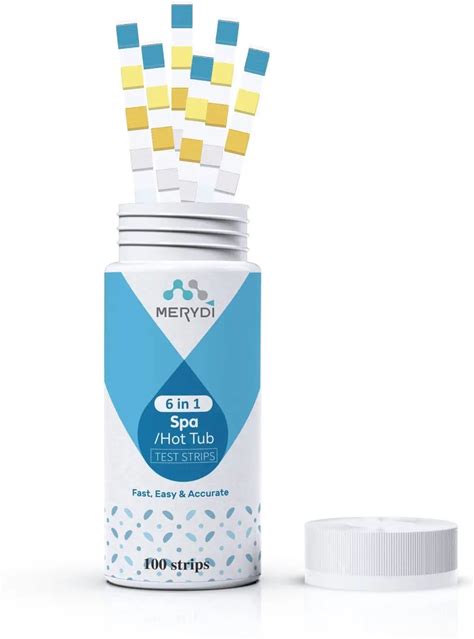 6 in 1 Swimming Pool Spa Hot Tub Water Test Strips Bromine Swim Pool Water Test Strips