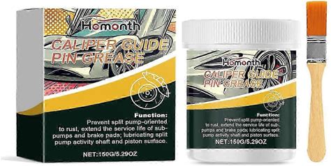 Homonth Car Brake Caliper Grease Silicone-Based Lubricant Caliper Anti-Seizure Maintenance Grease