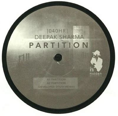 Deepak Sharma - Partition - Techno / Used Near Mint