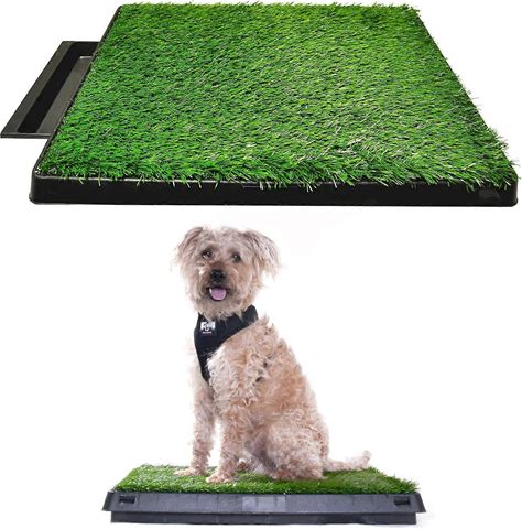 Dog Toilet Flat With Artificial Grass For Home Use Small To Medium Dogs 58 X 45.5 cm
