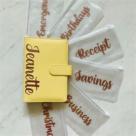 OVO Printing A5 A6 Binder Budget Plan Daily Plan Weekly Record Monthly Summary Hand Book With Cash Envelopes