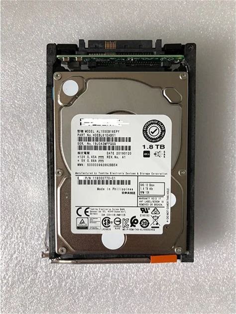 Original Unity 1.8TB 10K SAS 25X2.5" Drive For EMC D3-2S10-1800 005051636 005051633