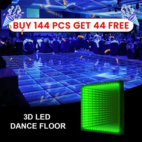 Wedding Club 3D Optical Illusions Led Stage Lights Mirror Infinity Led Dance Floor