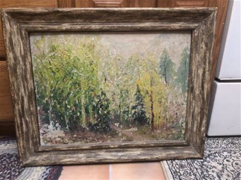 Painting Tree 1946 Jude Landscape Original Art Atelier Board Abstract