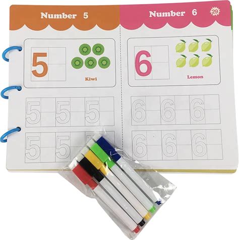 Pen Control Tracing Spiral Bound Worksheets Printing Services Write And Clean Laminated Reusable Workbook Practice Book For Kids