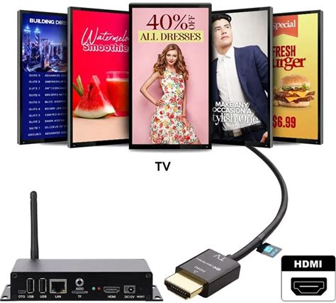 Indoor Use Digital Signage Continuous Looping Video Ads Player For Running Repeat Contents On Vertical Display TV's