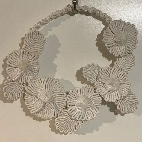 Macrame Wall Hanging Woven Flowers Wall Art 17”X17.5”