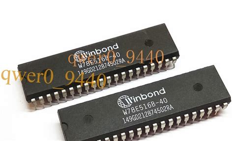 2Pc W78e516b-40 Dip40 In-Line Memory Microcontroller Ic