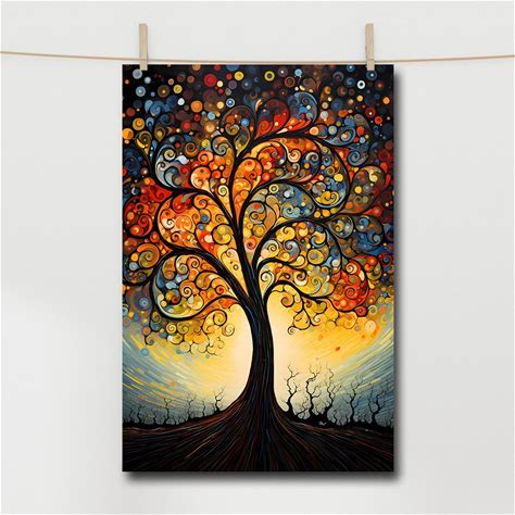 Colorful Tree Of Life Canvas Painting Abstract Canvas Wall Art Home