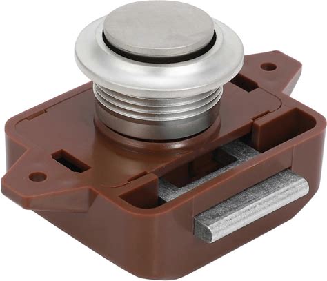 1 Pc Car Push Lock RV Caravan Boat Motor Home Cabinet Drawer Latch Button Locks For Furniture Hardware Accessories Brown