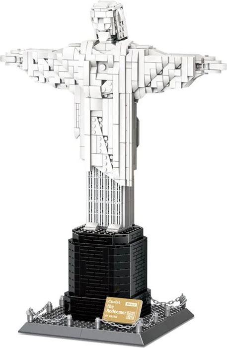 Wange 5231 Architecture Street View Landmark Cristo Redentor Building Bricks Juguetes History Educational Toys