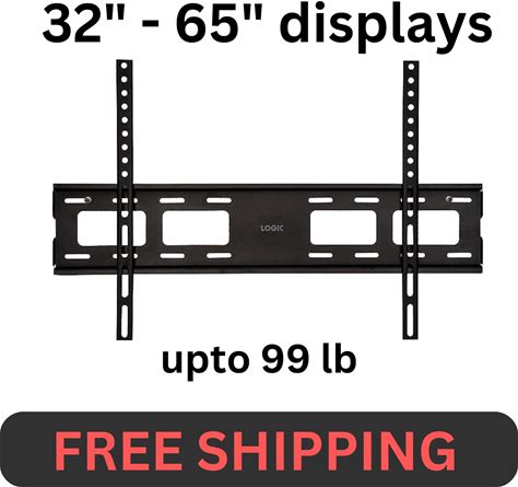 Universal Tv Mount 32" To 65" Fixed Tv Mount Wall Bracket Slim Mount