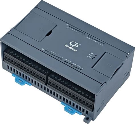 Huaqingjun 16DI 8 Relay Output PLC RS485 232 LAN Ladder Diagram 2AI 2AO 0-20Ma 8 Pulse Outputs Modbus PLC For Stepper Motors