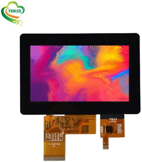 YUNLEA Raspberry Pi Touchscreen Display Industrial Device Flexible 4.3 Inch TFT LCD Touch Screen Display
