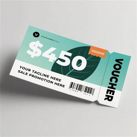 Factory Custom Voucher Paper Coupons Voucher Gift Card Printing Services