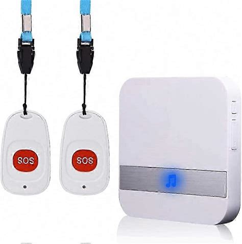 Wireless Home Alert Alarm System For Elderly & Patients With Emergency Call Button & Pager (2-In-1 Plug Version)