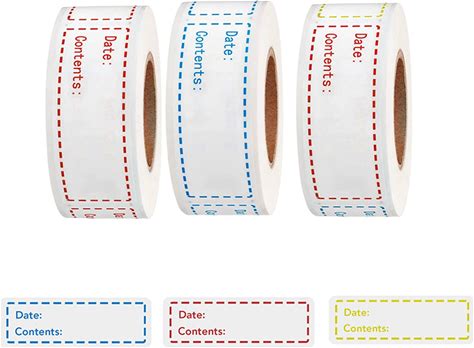 Removable Food Freezer Labels, 375Pcs 1 X 3 Inch Self-Adhesive Food