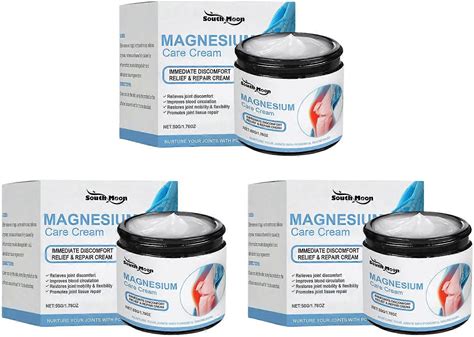 Magnesium Care Cream Immediate Discomfort Relief & Repair Massage Cream Helps Relieve Muscle Soreness Aches Pains For After Sports 3Pcs